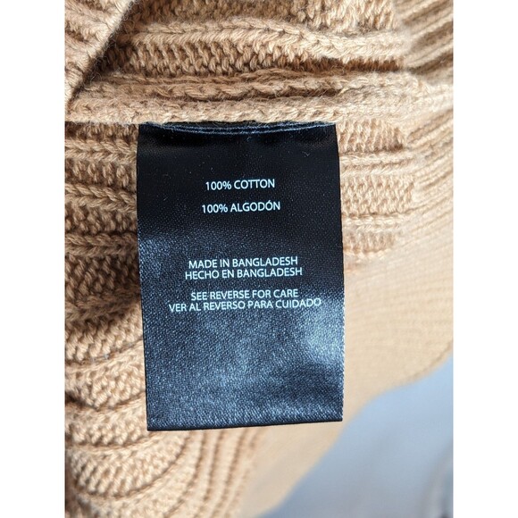 NWT Express Men's Cable Knit Sweater Size Large Pecan/Tan - Picture 10 of 13